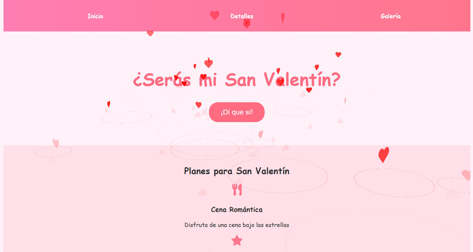 Vista de Be My Valentine